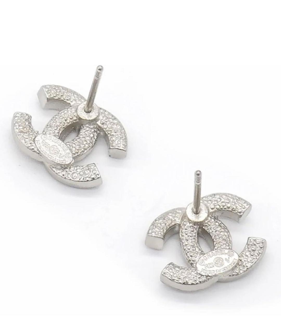 CHANEL Серебряные металлические серьги, фото 3