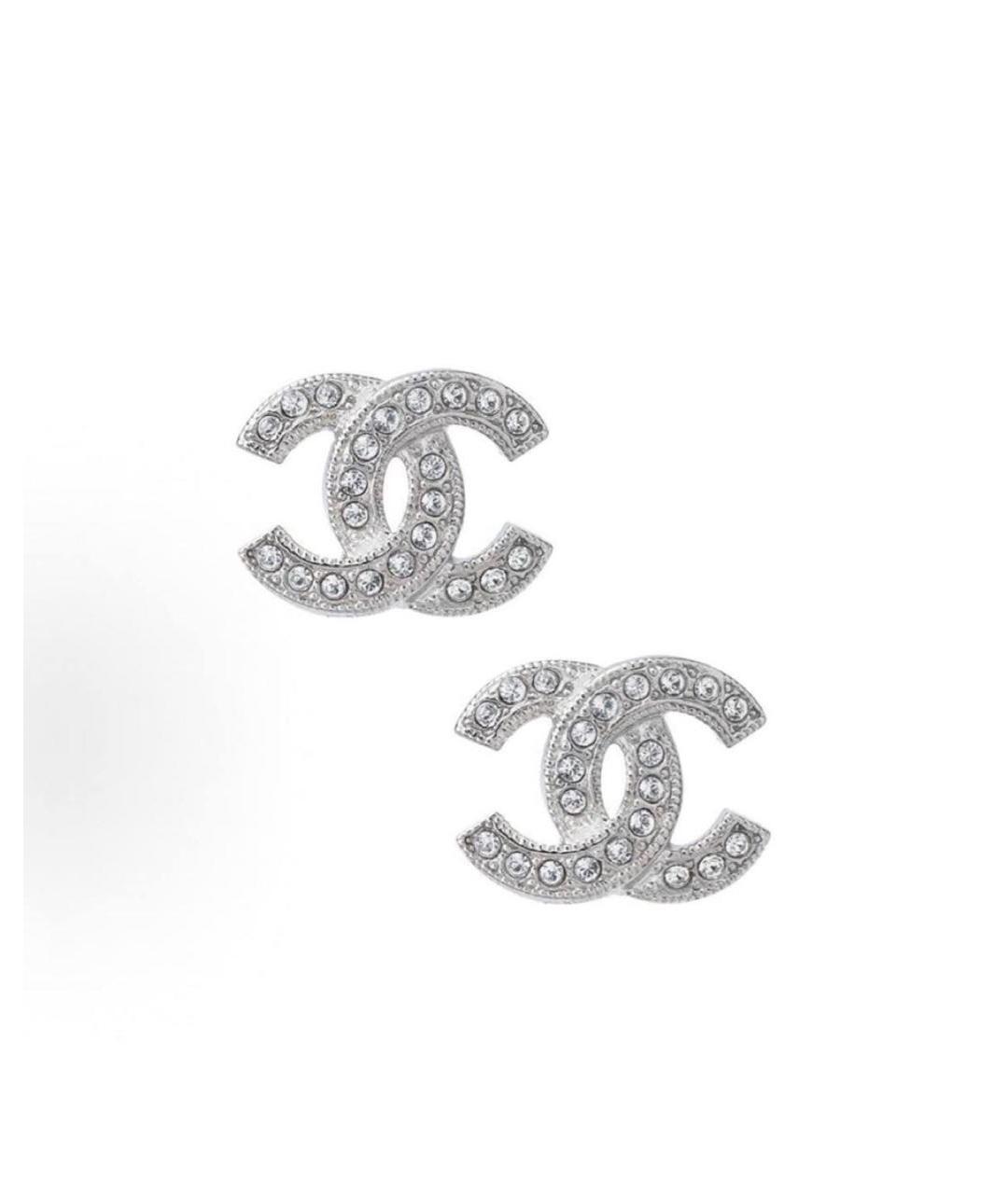 CHANEL Серебряные металлические серьги, фото 7