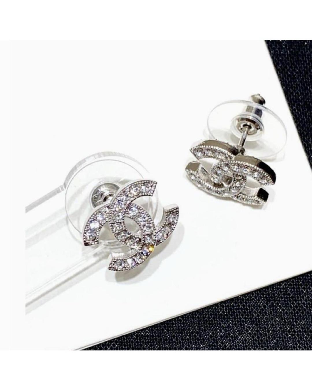 CHANEL Серебряные металлические серьги, фото 4