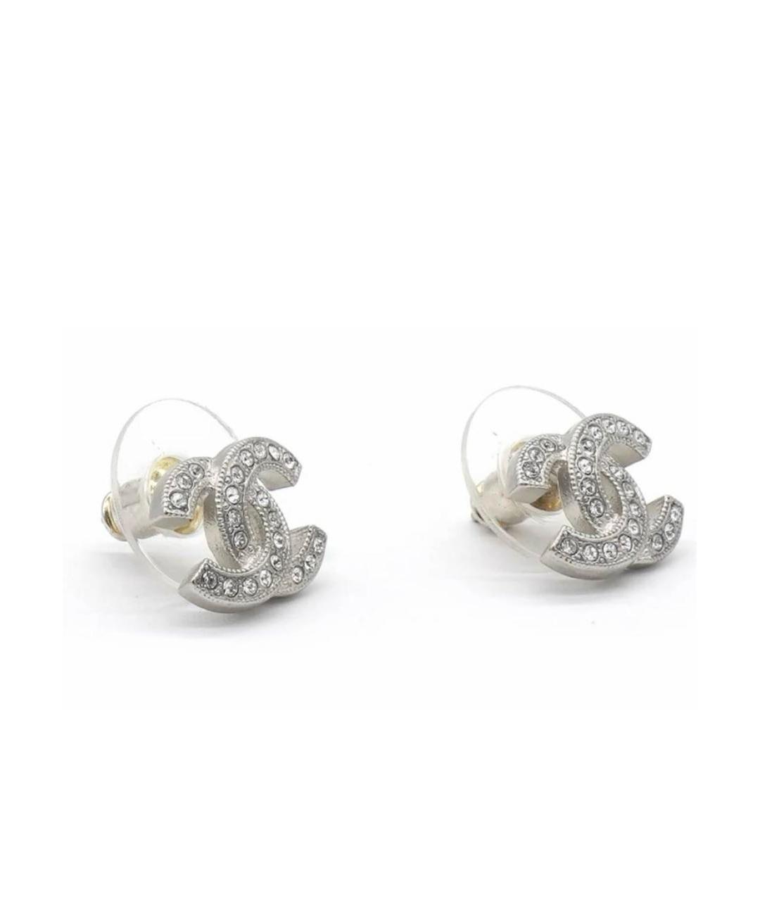 CHANEL Серебряные металлические серьги, фото 2