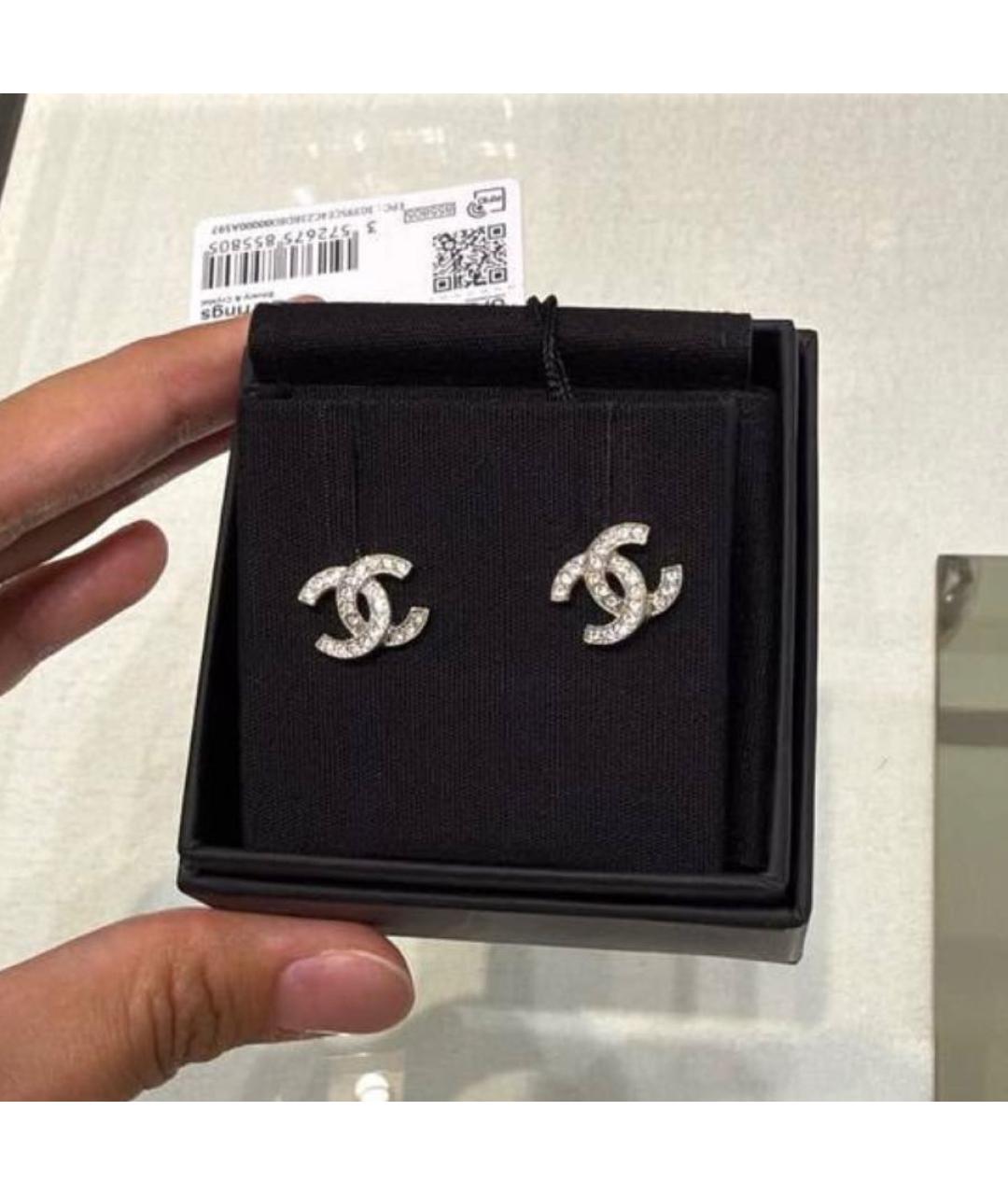 CHANEL Серебряные металлические серьги, фото 6