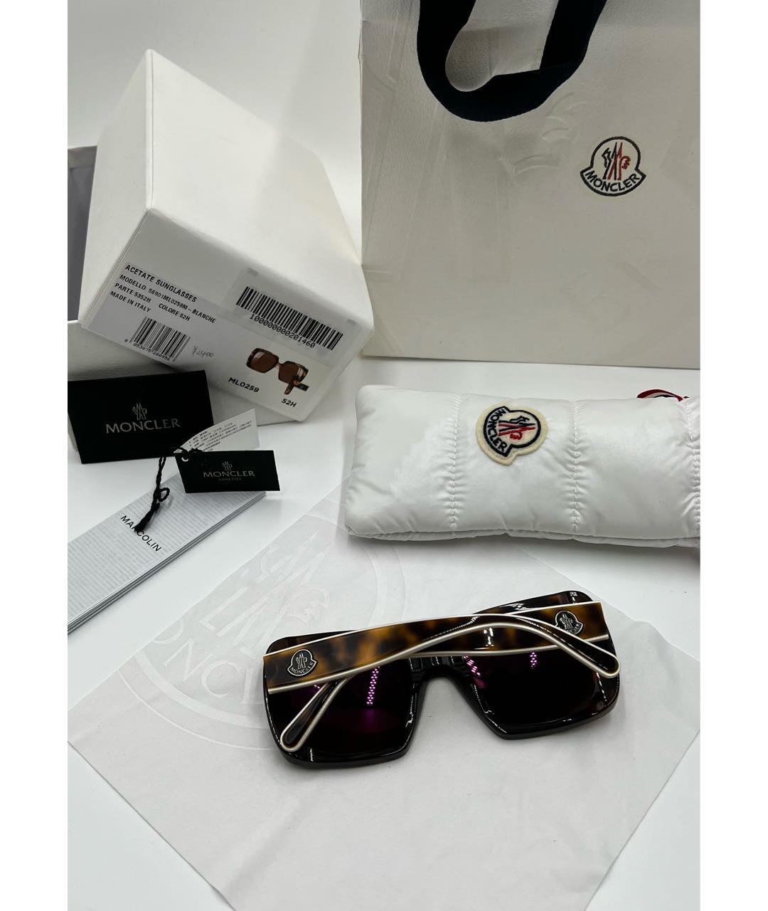 MONCLER Коричневые солнцезащитные очки, фото 8