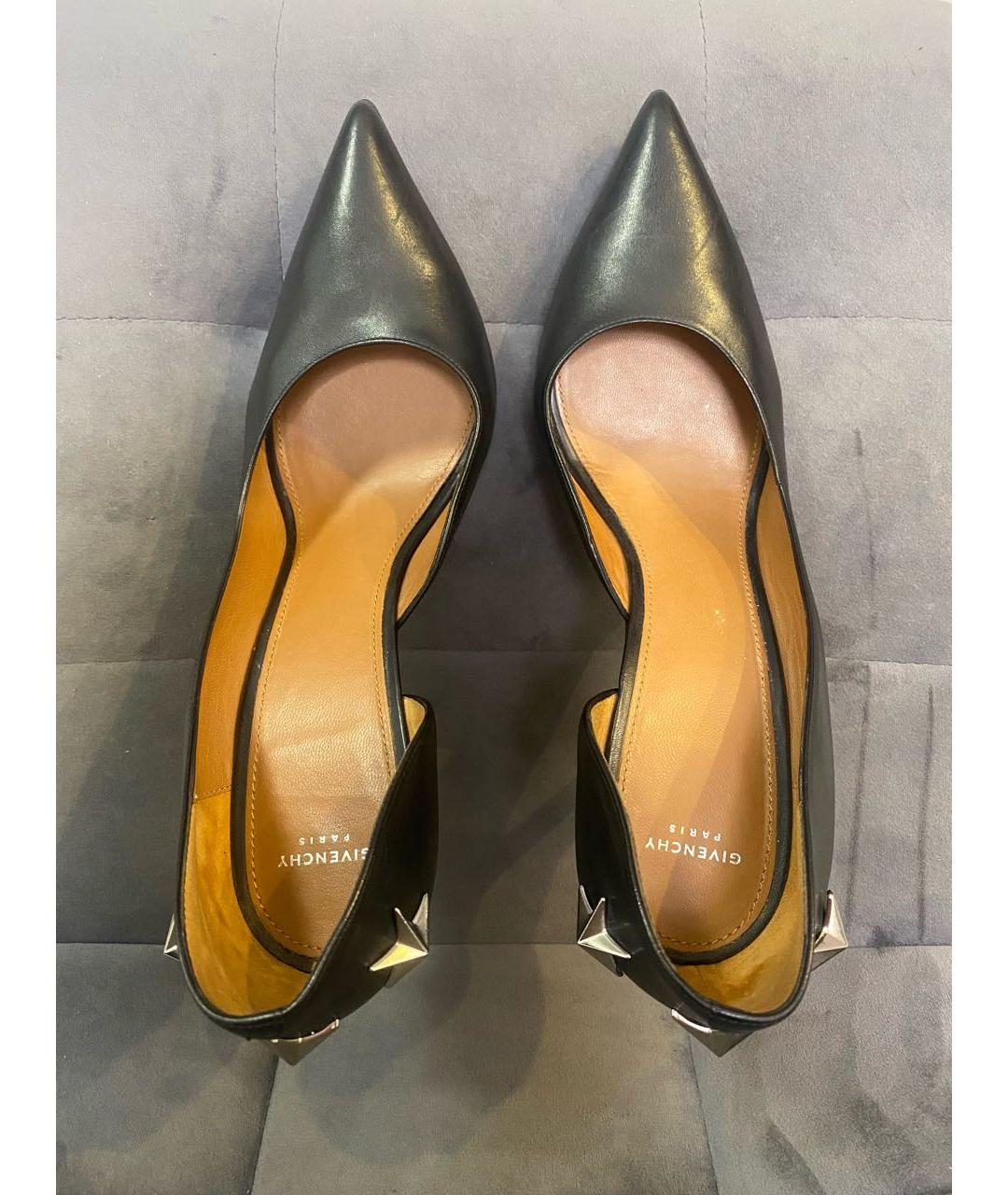 GIVENCHY Черные кожаные туфли, фото 3