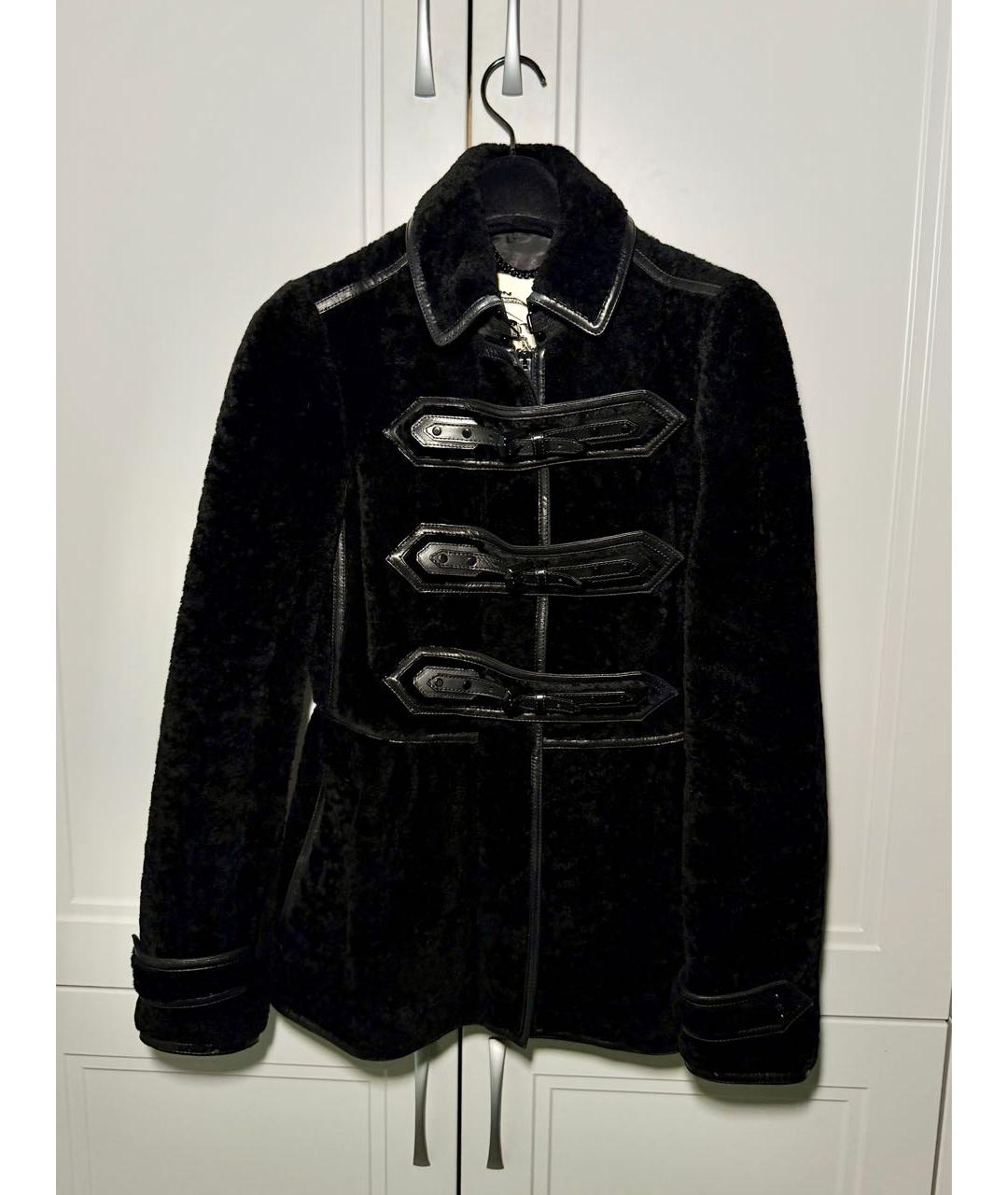 BURBERRY Черная шерстяная дубленка, фото 6