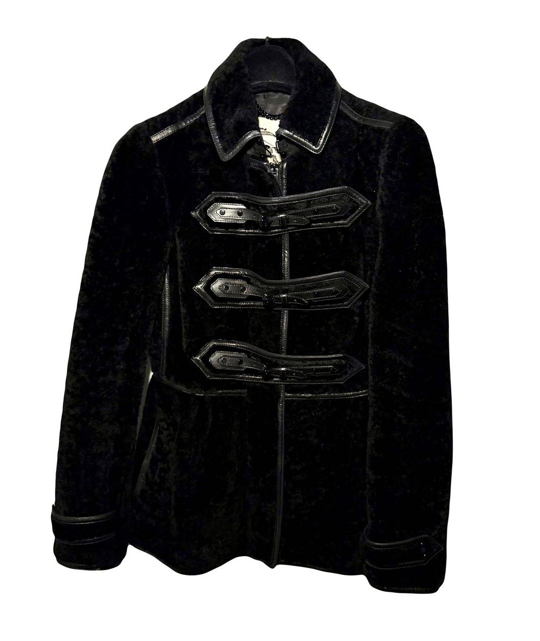 BURBERRY Черная шерстяная дубленка, фото 1