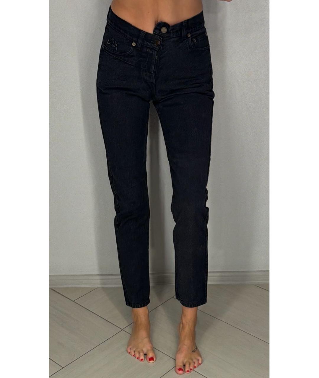 SAINT LAURENT Антрацитовые хлопковые джинсы слим, фото 5
