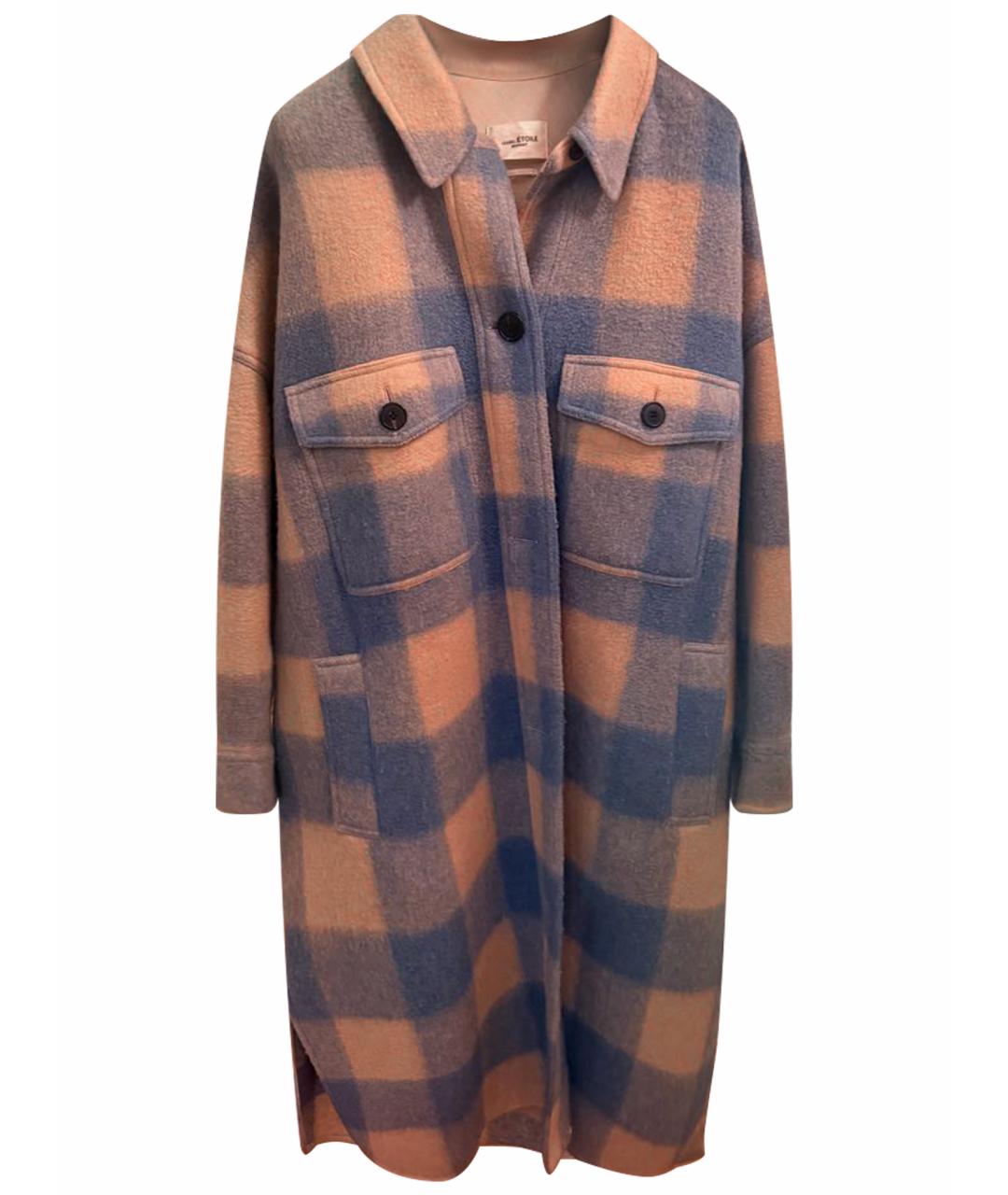 ISABEL MARANT Голубое шерстяное пальто, фото 1