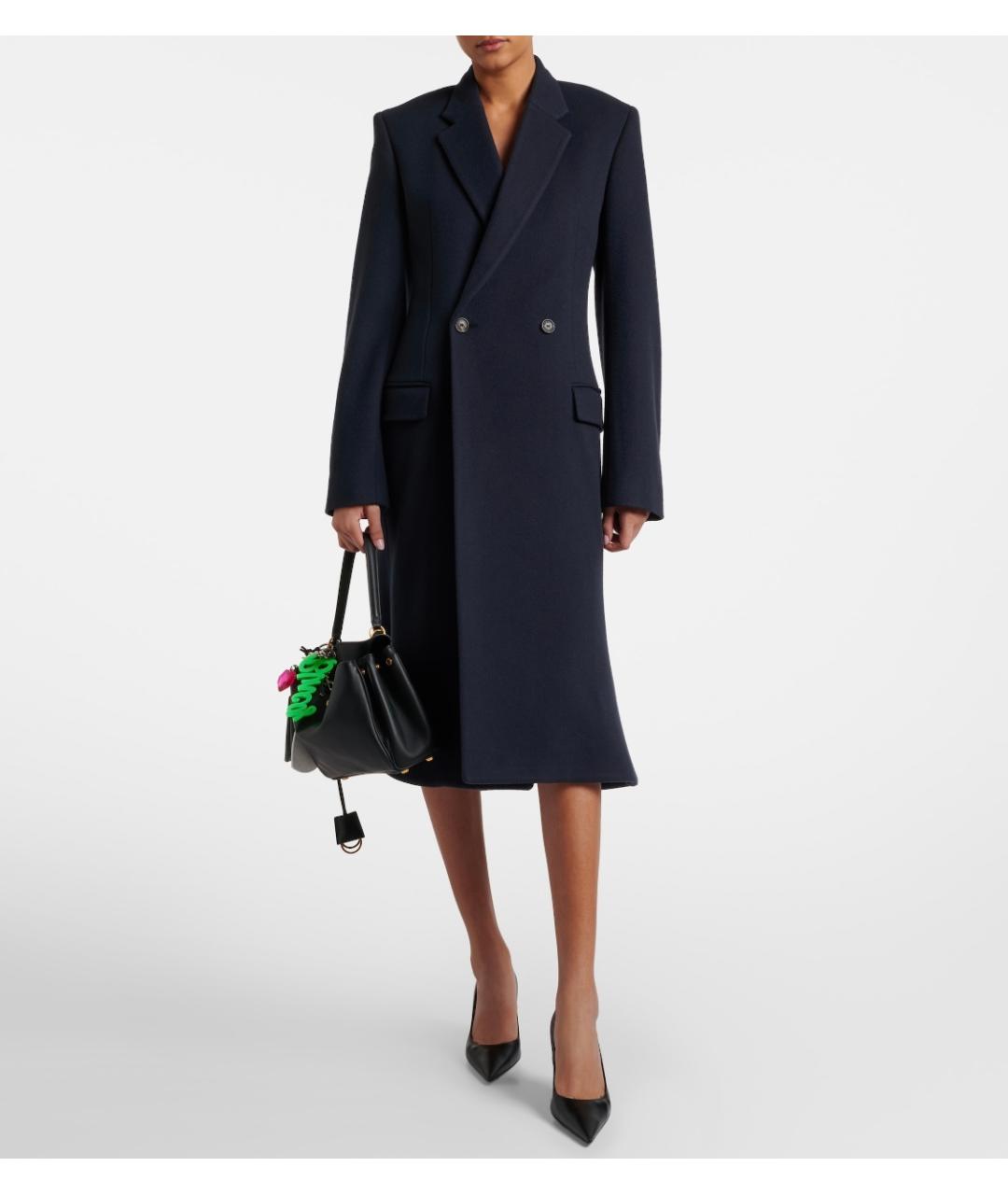 BALENCIAGA Темно-синее шерстяное пальто, фото 6