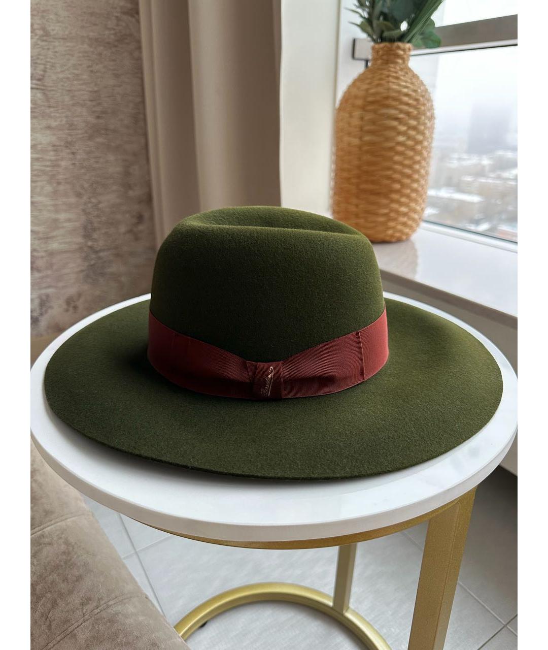BORSALINO Хаки шерстяная шляпа, фото 7