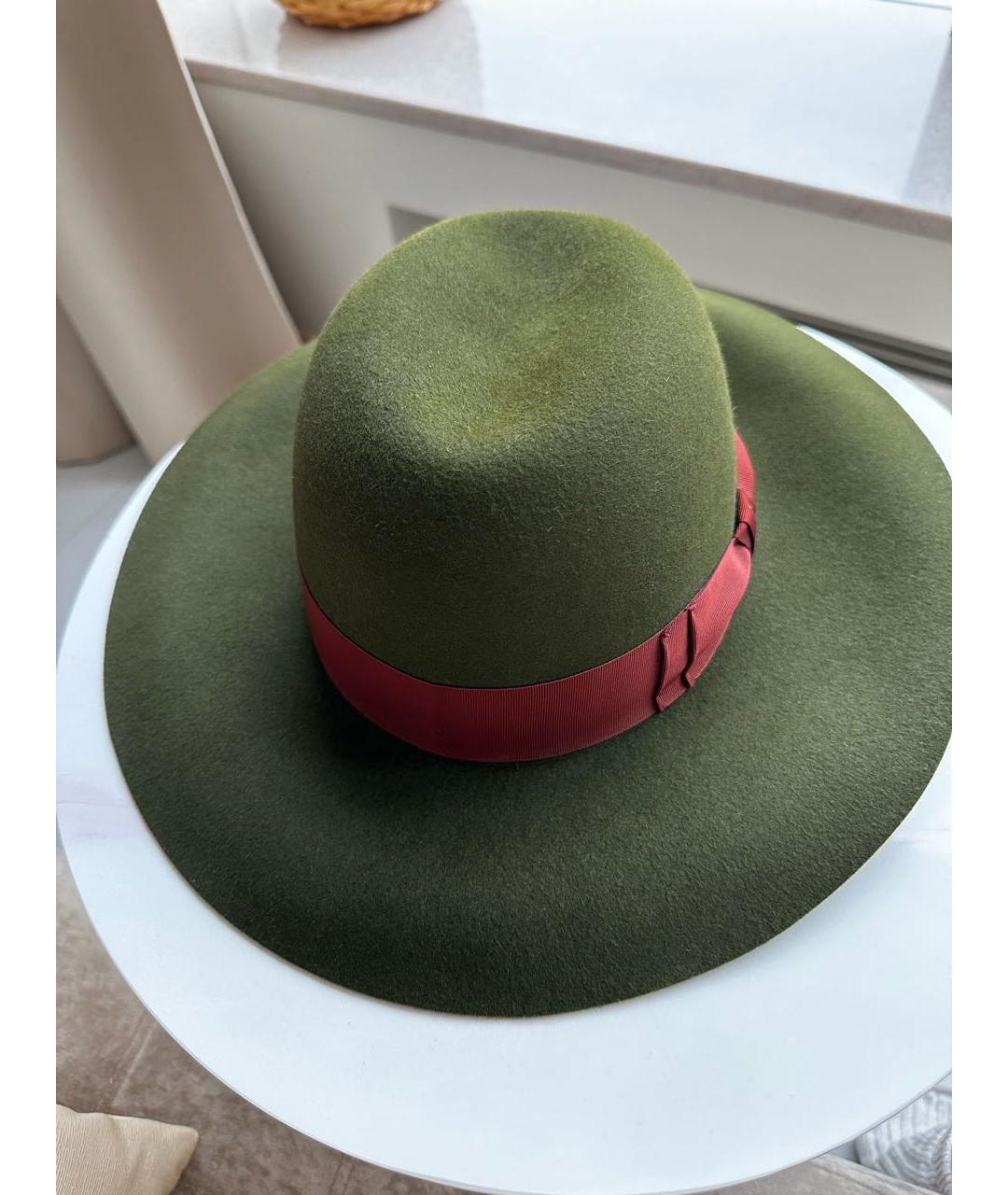 BORSALINO Хаки шерстяная шляпа, фото 3