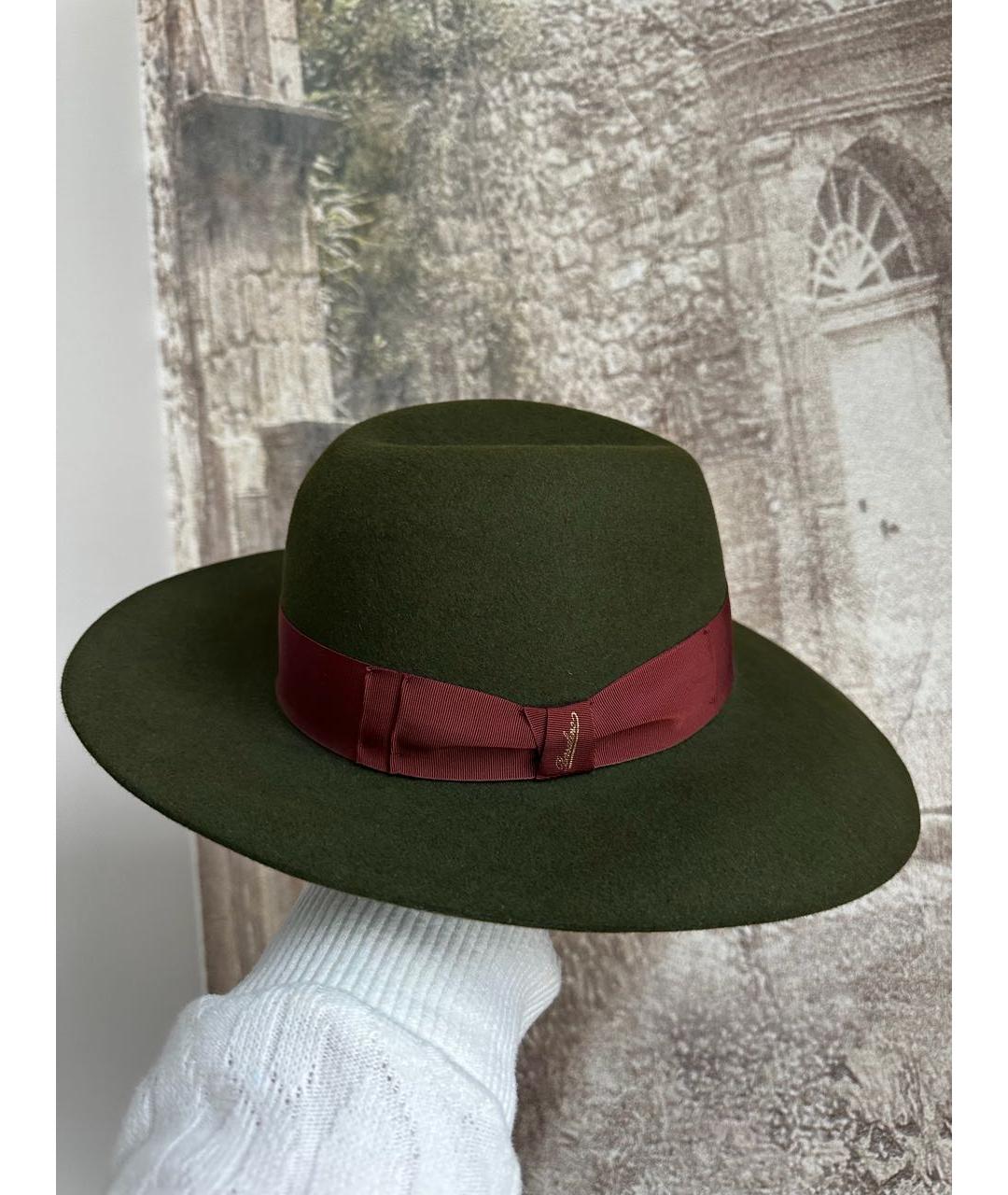 BORSALINO Хаки шерстяная шляпа, фото 2
