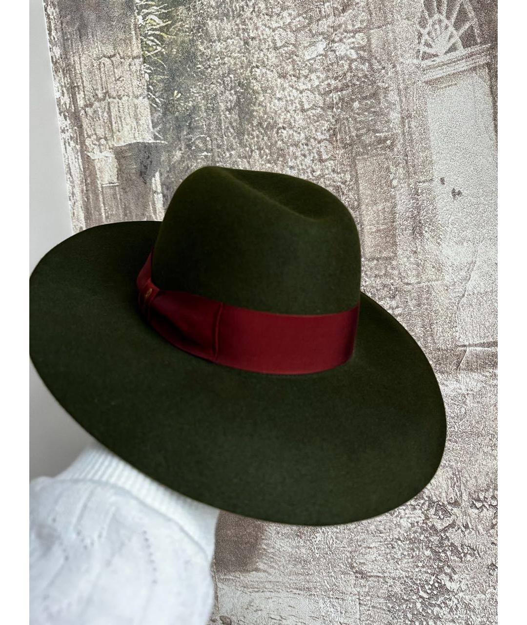 BORSALINO Хаки шерстяная шляпа, фото 6