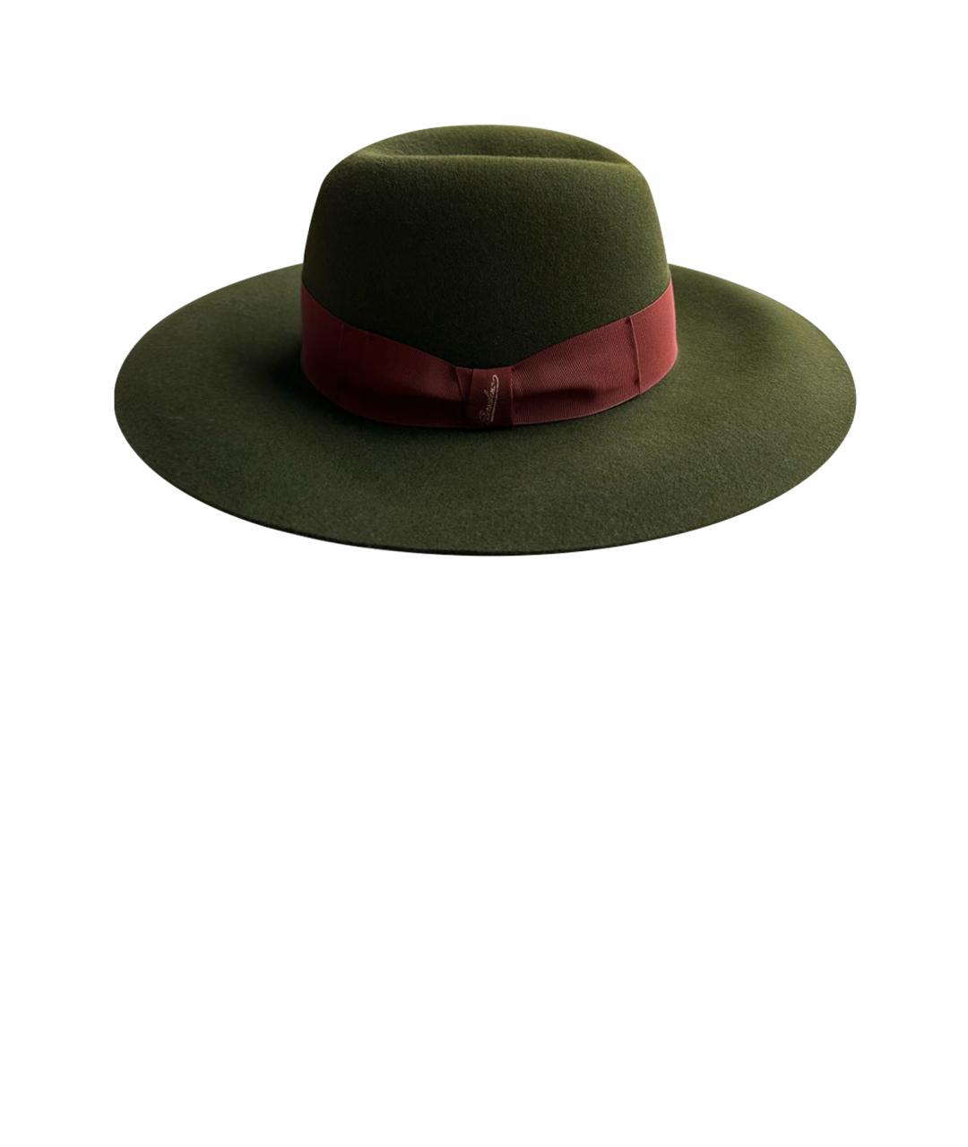 BORSALINO Хаки шерстяная шляпа, фото 8