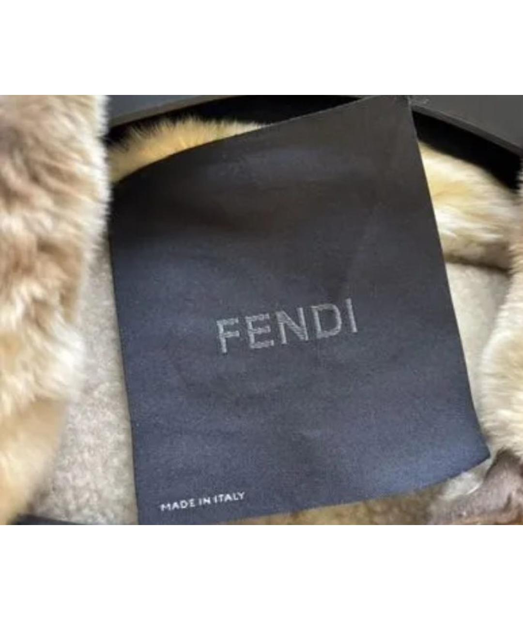 FENDI Коричневая замшевая дубленка, фото 6