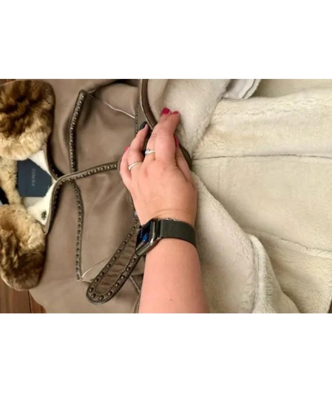 FENDI Коричневая замшевая дубленка, фото 4