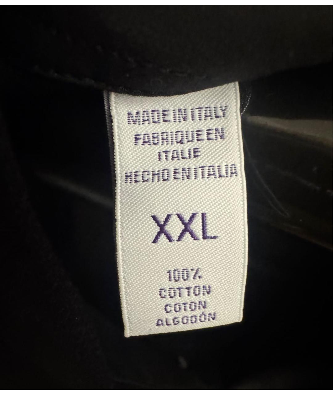 RALPH LAUREN Черная хлопковая классическая рубашка, фото 2