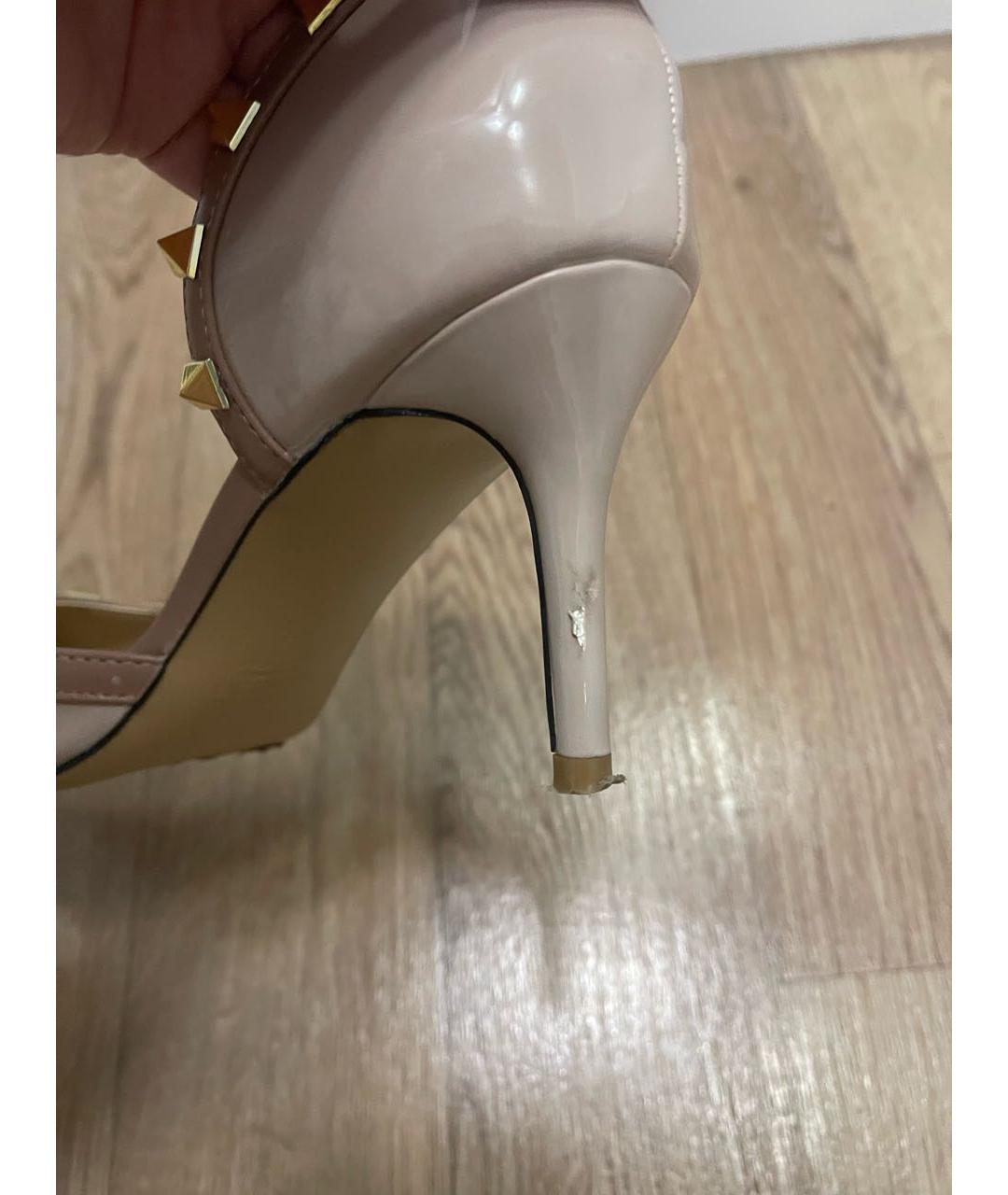 VALENTINO Бежевые туфли из лакированной кожи, фото 6