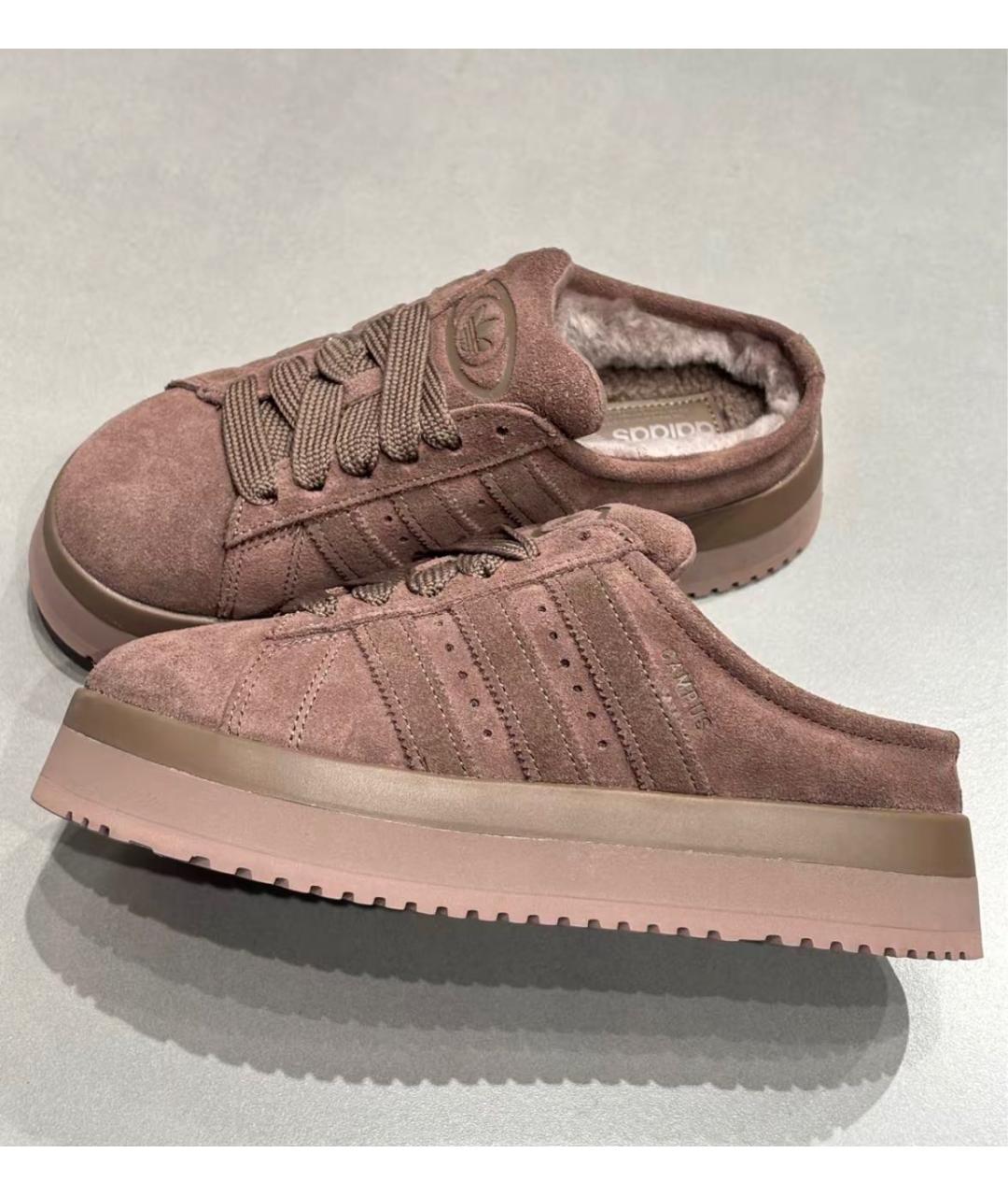 ADIDAS Коричневые замшевые сабо, фото 5