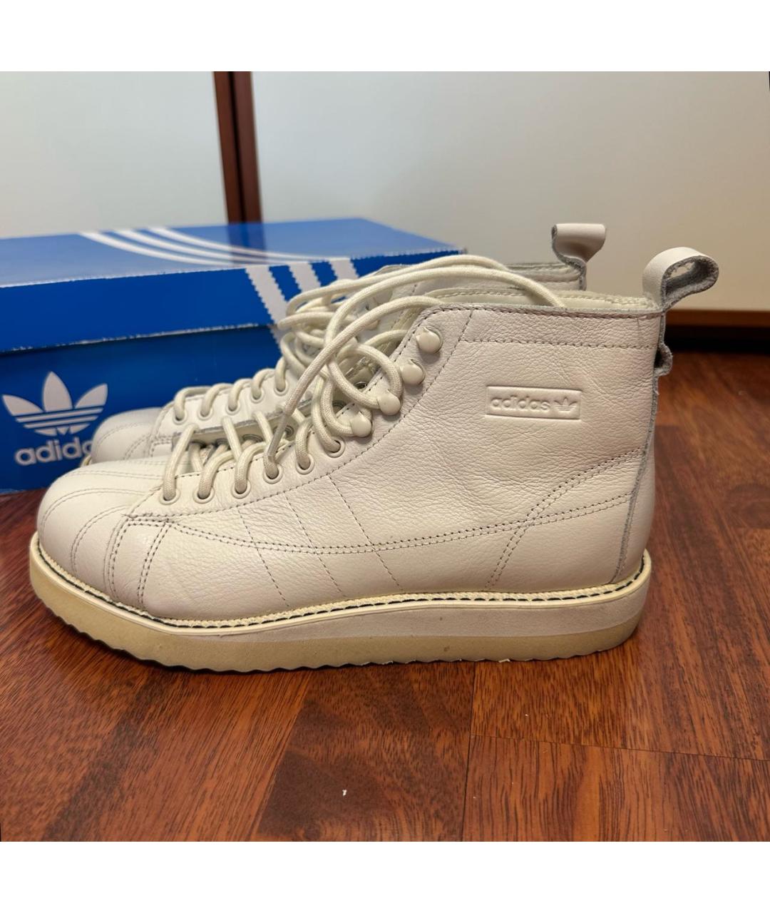 ADIDAS Белые кожаные ботинки, фото 9