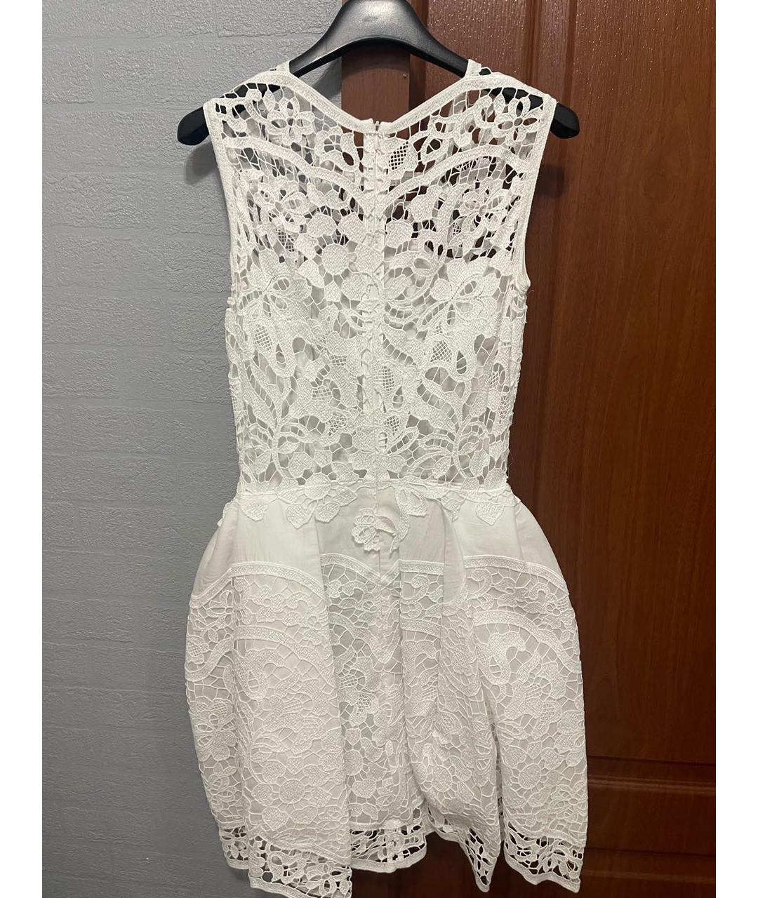 ERMANNO SCERVINO Белое хлопковое коктейльное платье, фото 2