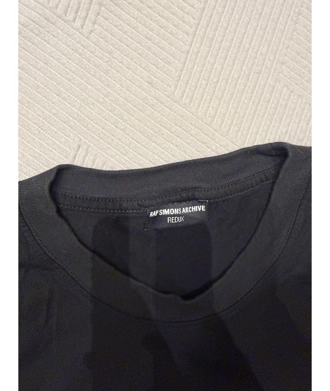 RAF SIMONS Черная хлопковая футболка, фото 4