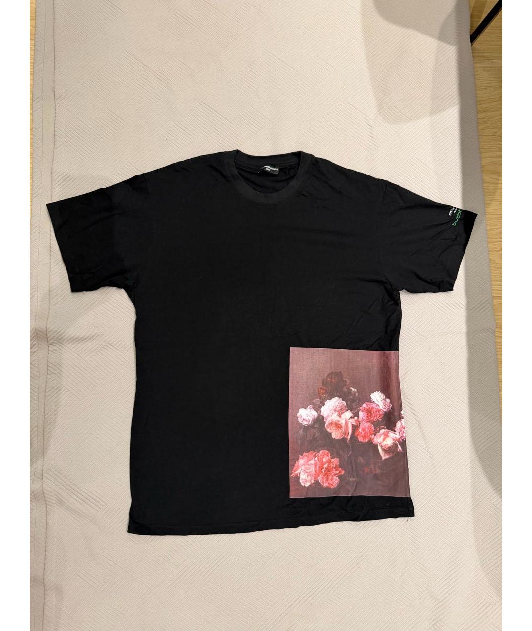 RAF SIMONS Черная хлопковая футболка, фото 6