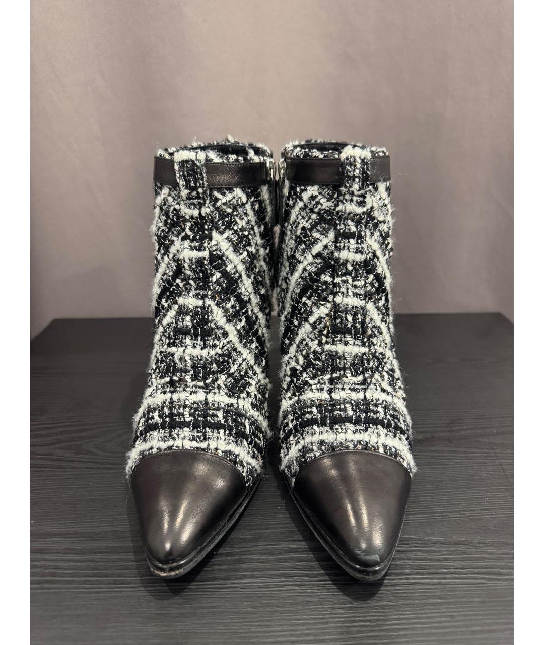 CHANEL Черные текстильные полусапоги, фото 2