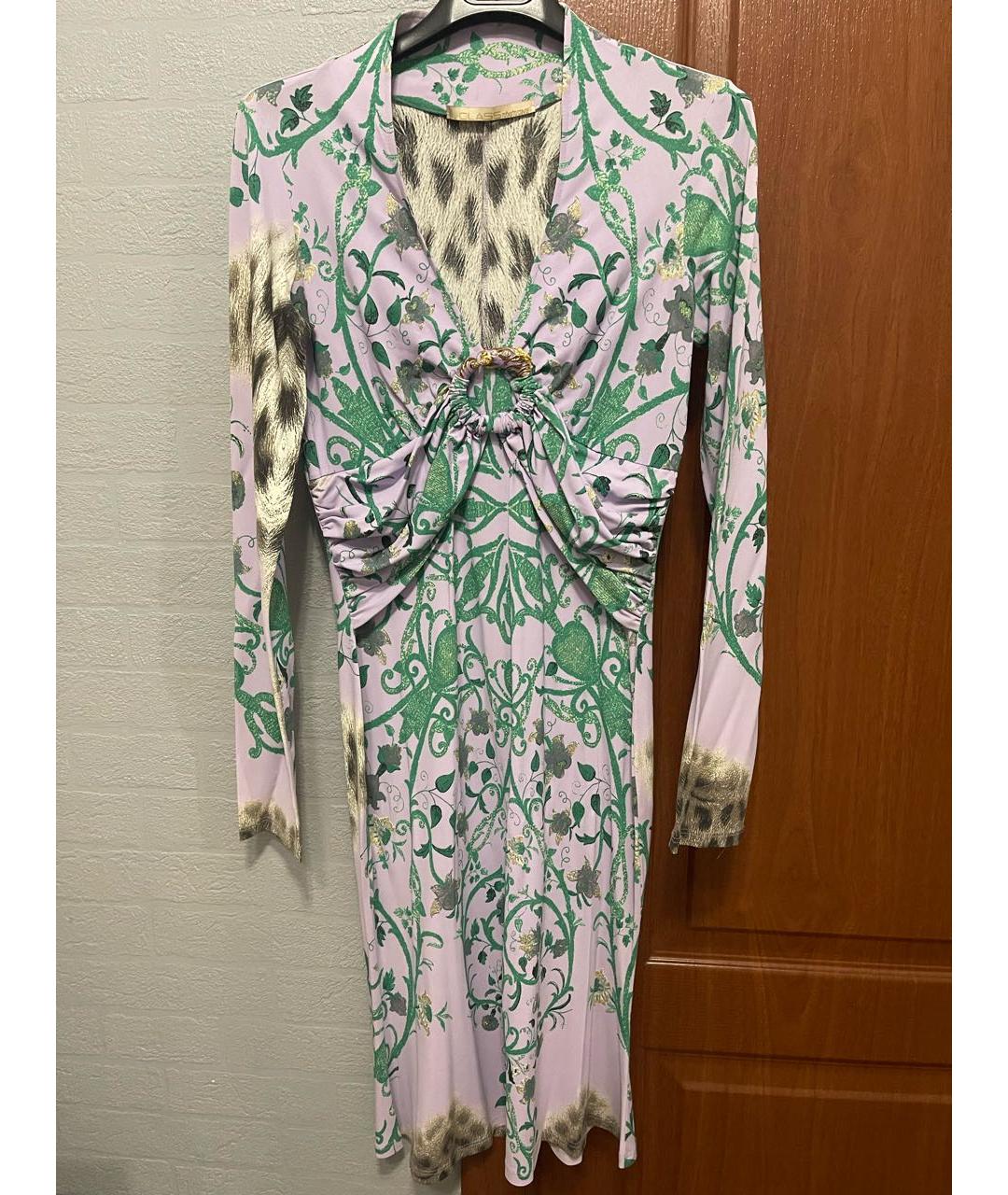 ROBERTO CAVALLI Ацетатное коктейльное платье, фото 7