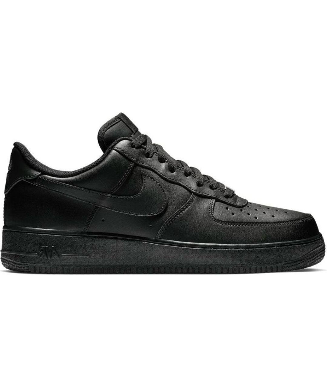 NIKE Черные кожаные низкие кроссовки / кеды, фото 9
