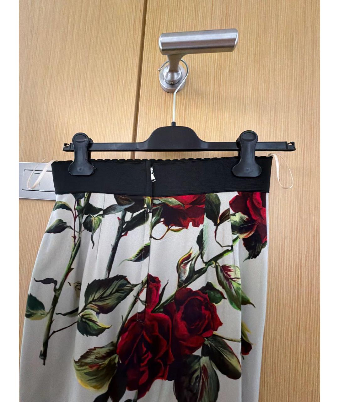 DOLCE&GABBANA Мульти шелковая юбка мини, фото 4