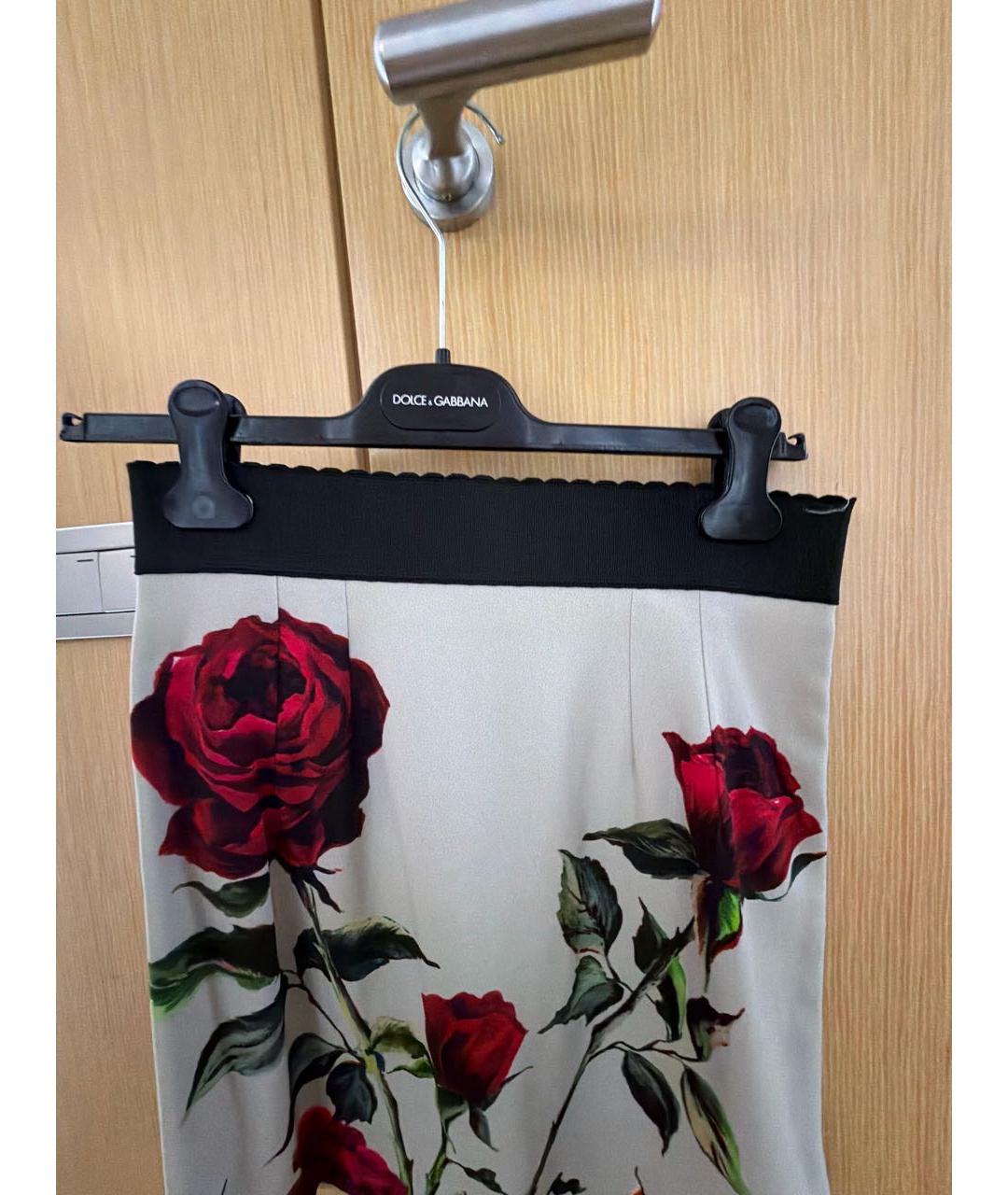 DOLCE&GABBANA Мульти шелковая юбка мини, фото 3
