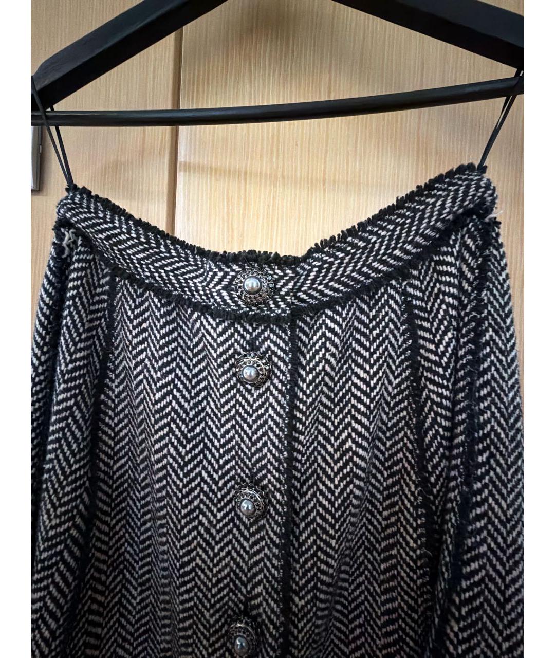 DOLCE&GABBANA Серая шерстяная юбка миди, фото 4