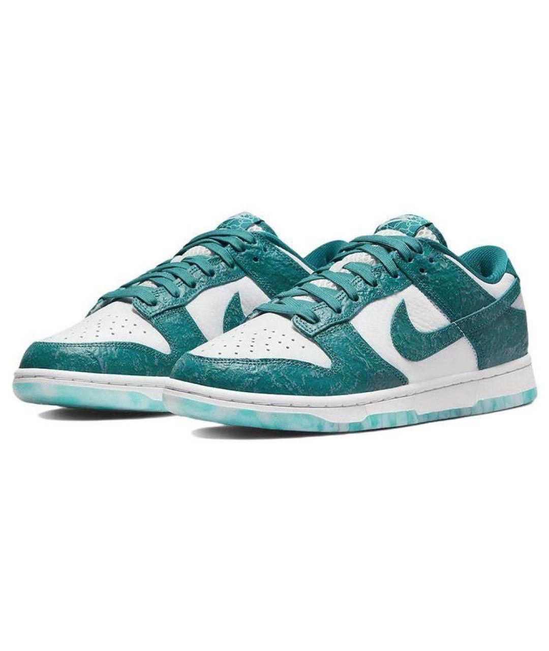 NIKE Бирюзовые кожаные кроссовки, фото 3