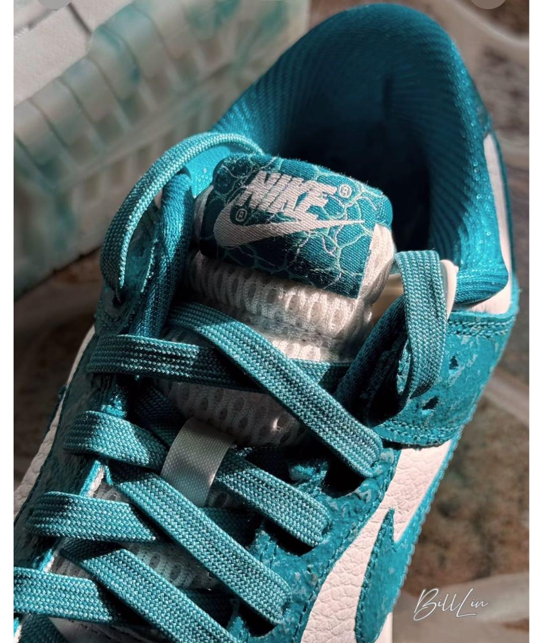NIKE Бирюзовые кожаные кроссовки, фото 7