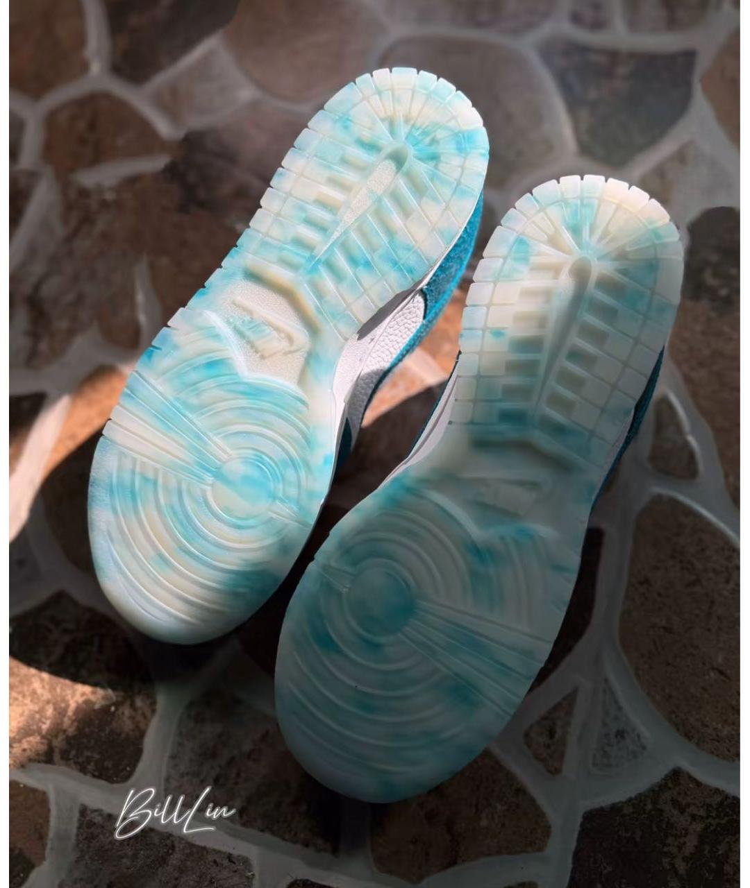 NIKE Бирюзовые кожаные кроссовки, фото 4