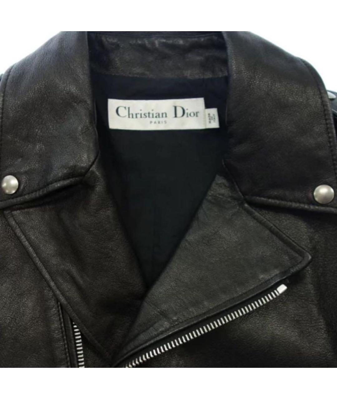 CHRISTIAN DIOR Черная кожаная куртка, фото 3