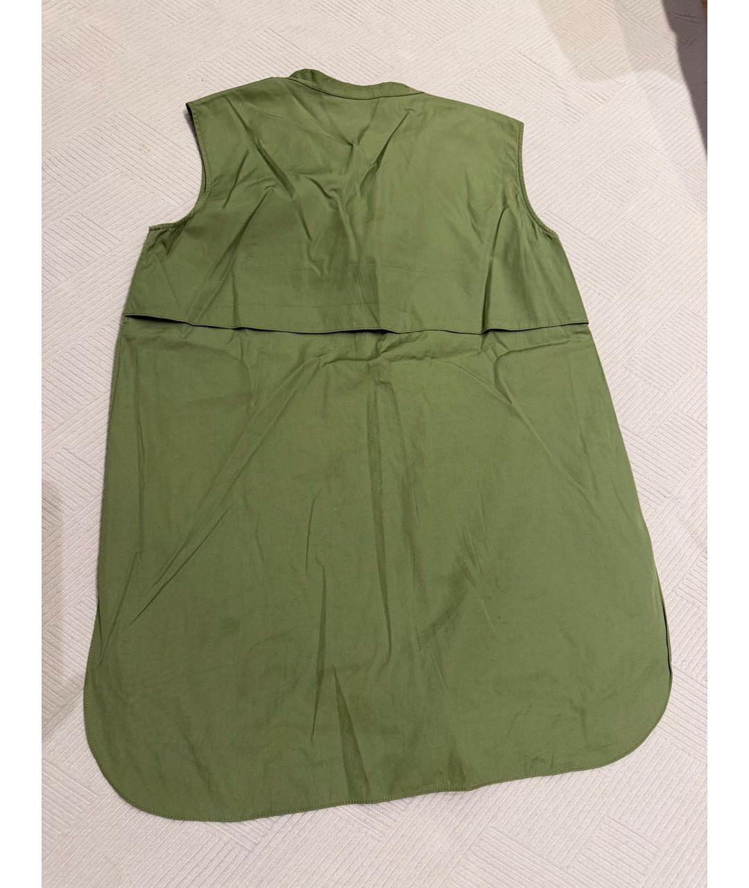 JIL SANDER Хаки хлопковая блузы, фото 2