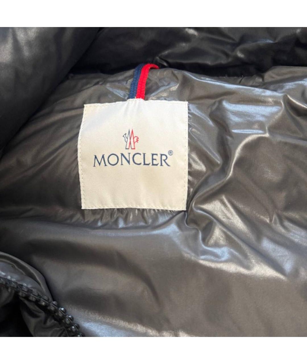 MONCLER Черный хлопковый жилет, фото 4