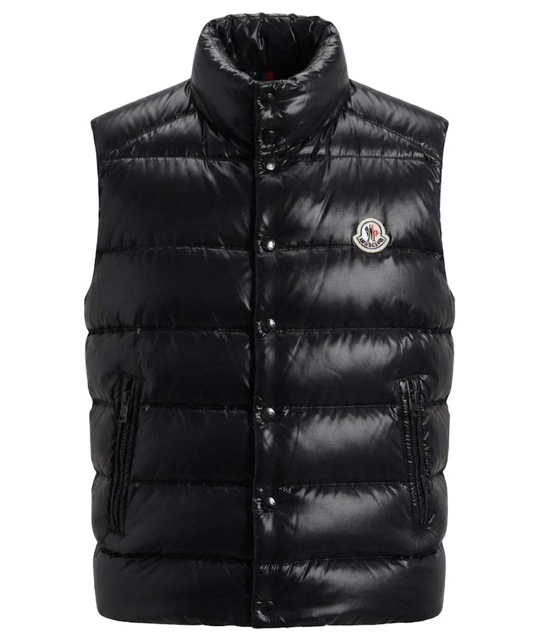 MONCLER Черный хлопковый жилет, фото 1