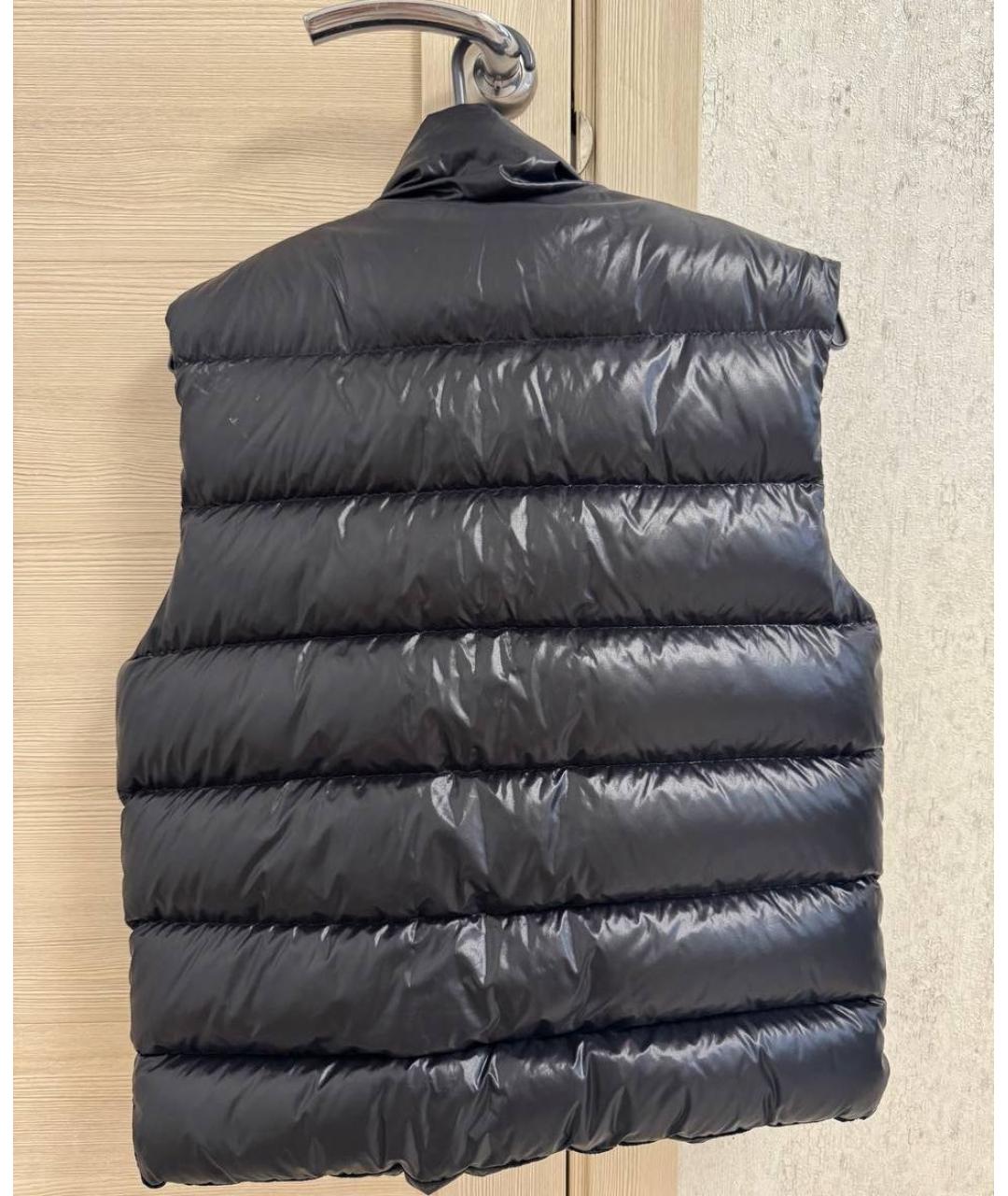 MONCLER Черный хлопковый жилет, фото 2