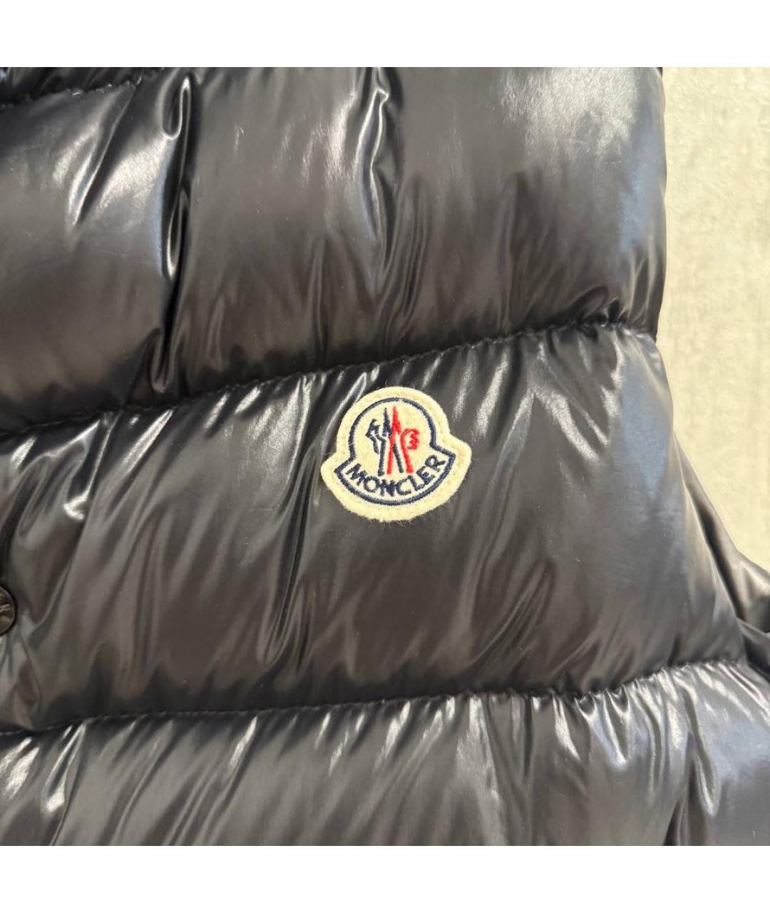 MONCLER Черный хлопковый жилет, фото 3