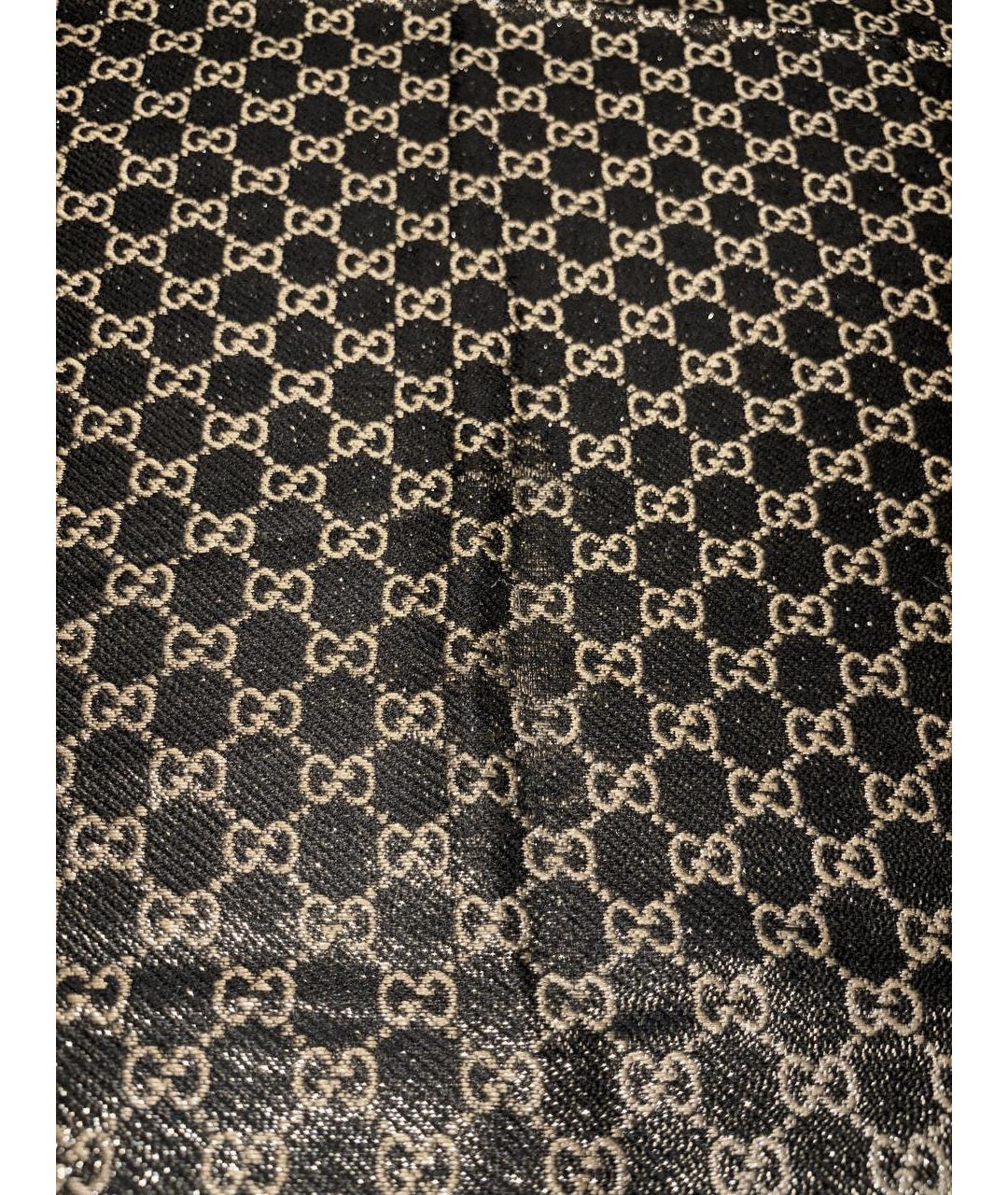 GUCCI Черный шелковый платок, фото 9