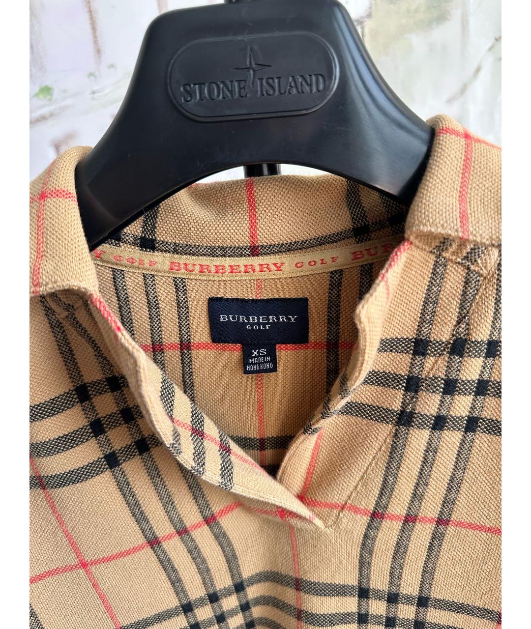 BURBERRY Горчичная хлопковая футболка, фото 3