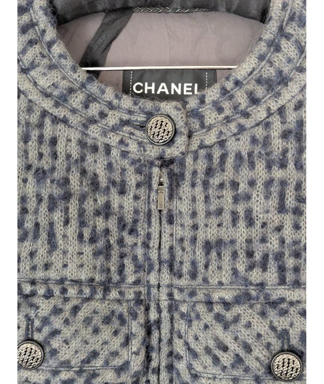 CHANEL Серый шерстяной костюм с юбками, фото 6