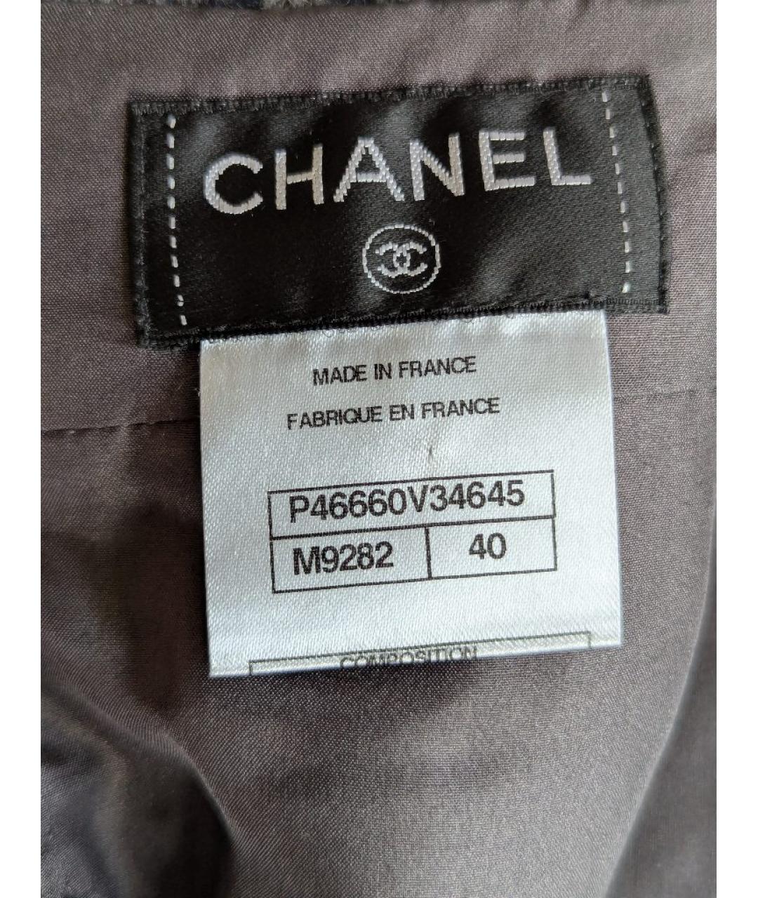 CHANEL Серый шерстяной костюм с юбками, фото 3