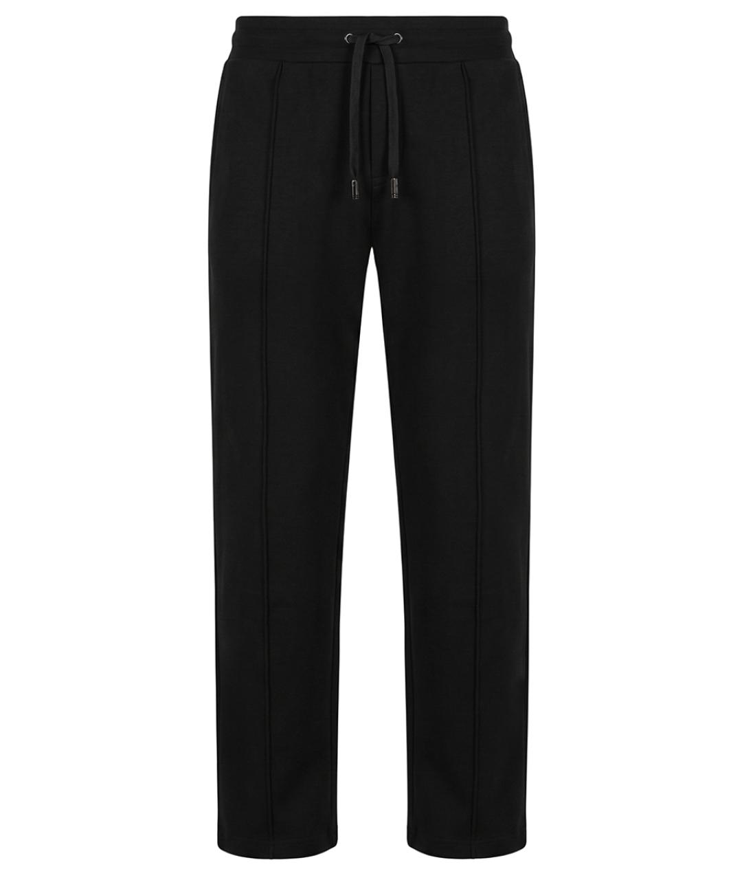 DOLCE&GABBANA Черные хлопковые повседневные брюки, фото 1