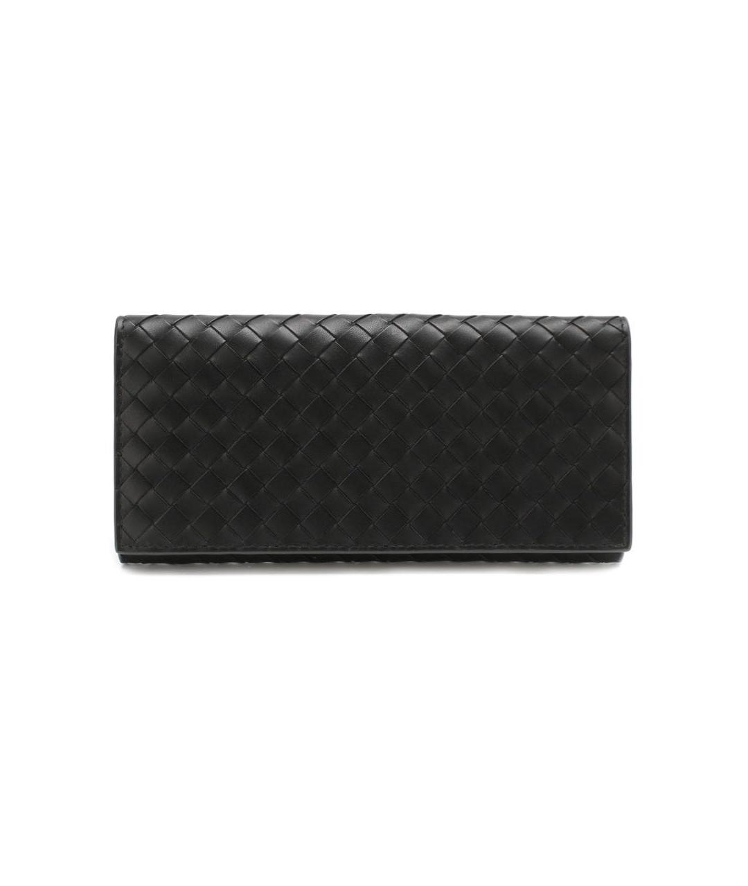 BOTTEGA VENETA Черный кожаный кошелек, фото 6
