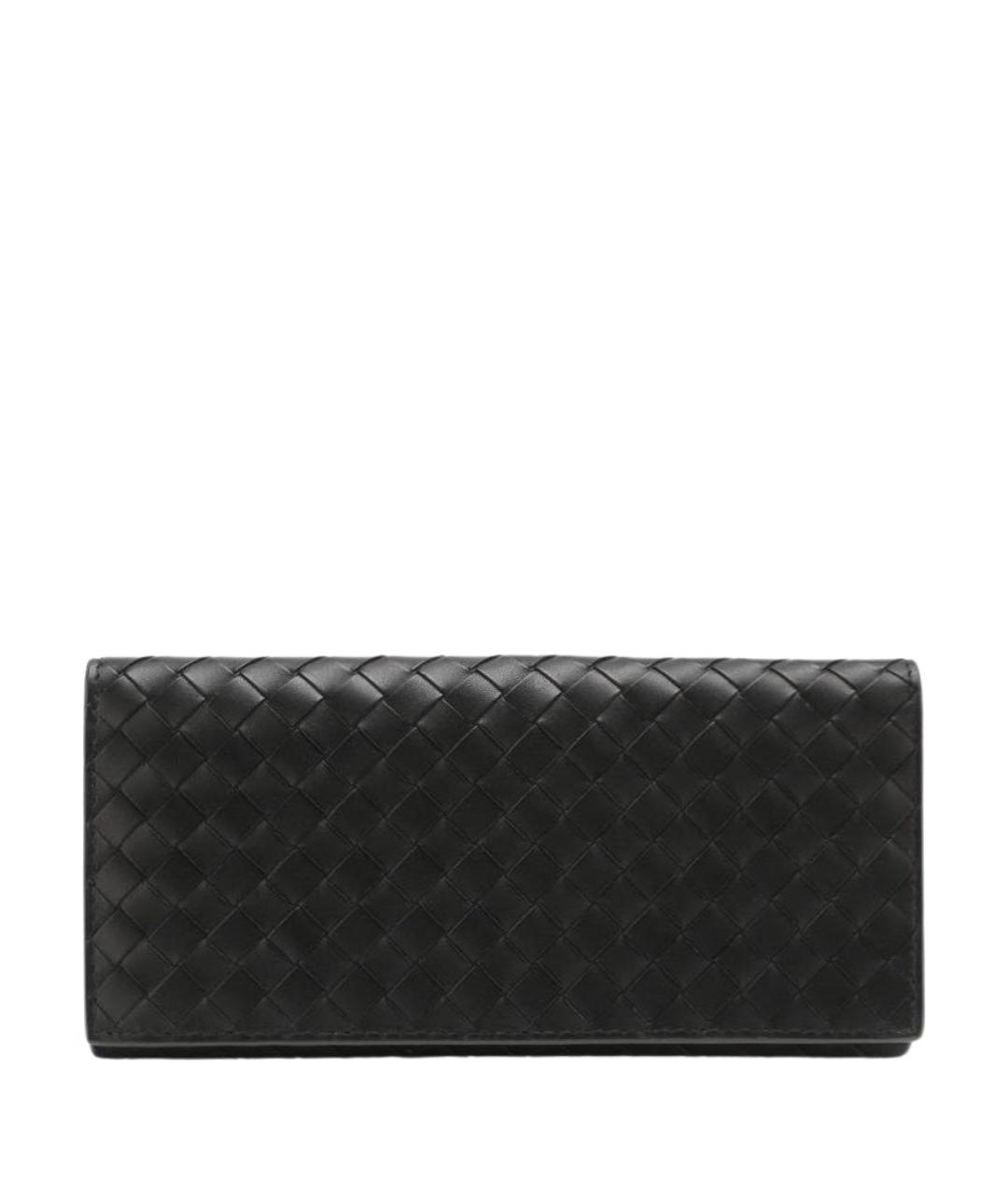 BOTTEGA VENETA Черный кожаный кошелек, фото 1