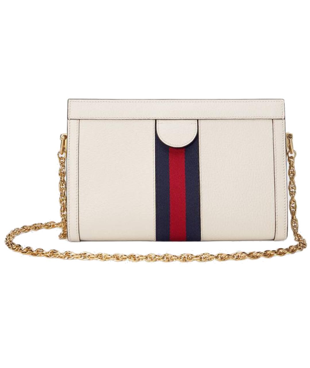 GUCCI Белая кожаная сумка через плечо, фото 2