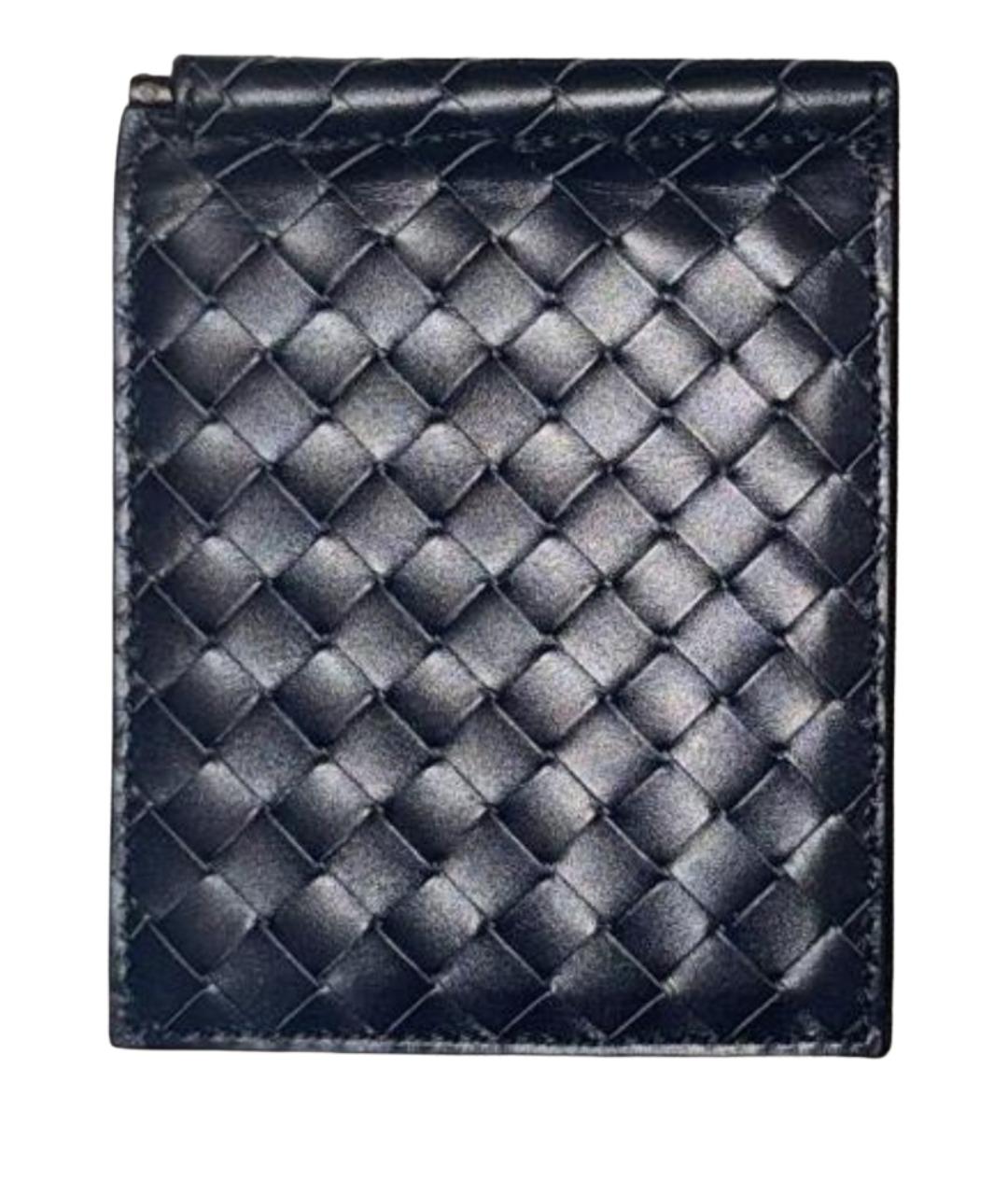 BOTTEGA VENETA Темно-синий кожаный кошелек, фото 1